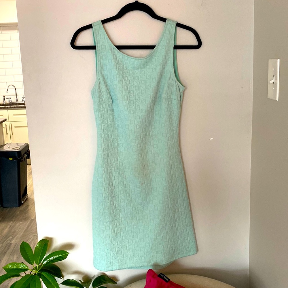 Blue fitted dress